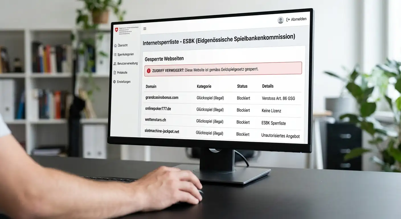 Schweizer Sportwetten Sperrliste – ESBK und Gespa Blockliste Stand 2024 für gesperrte Anbieter