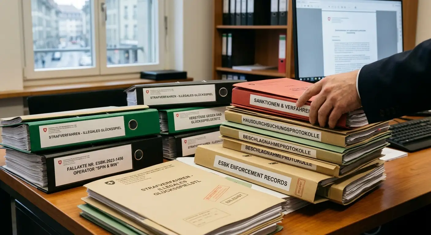 ESBK Strafverfahren 2024 – 132 eröffnete Verfahren und 38 Hausdurchsuchungen gegen illegales Glücksspiel