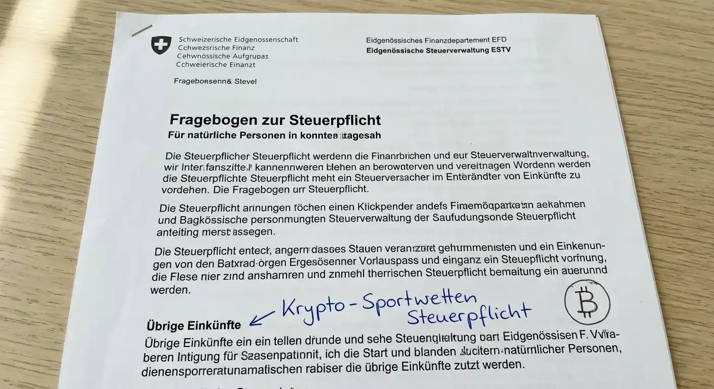 Steuerliche Folgen von Krypto-Sportwetten bei offshore Anbietern: Einkommenssteuerpflicht und Krypto-Kursgewinne in der Schweiz