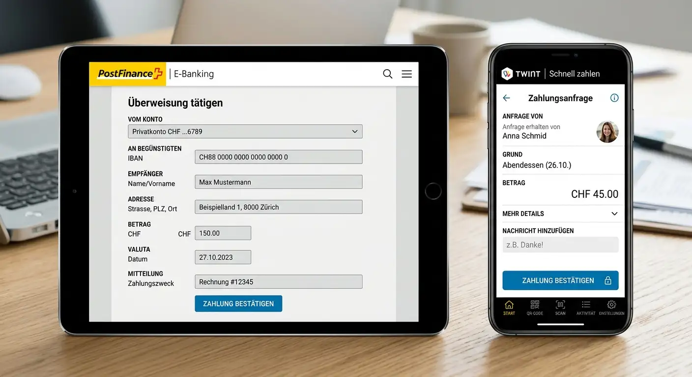PostFinance vs. TWINT beim Sportwetten Bonus Schweiz – Vergleich der Eignung für Bonusaktivierung