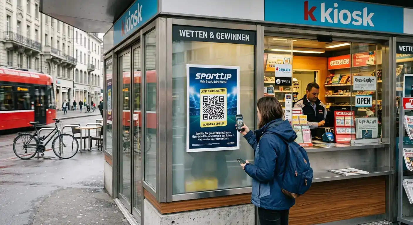Sporttip Verkaufspunkte und App Schweiz – QR-Code-Wetten und Mobile-App im landesweiten Vertriebsnetz