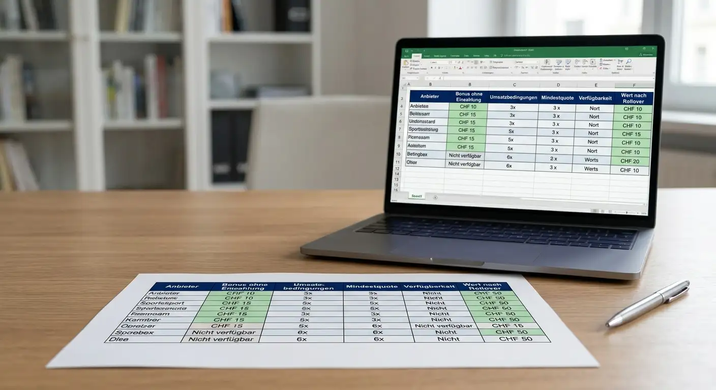 No-Deposit Sportwetten Angebote im Vergleich für Schweizer Tipper – aktuelle Freiwetten-Pakete 2026