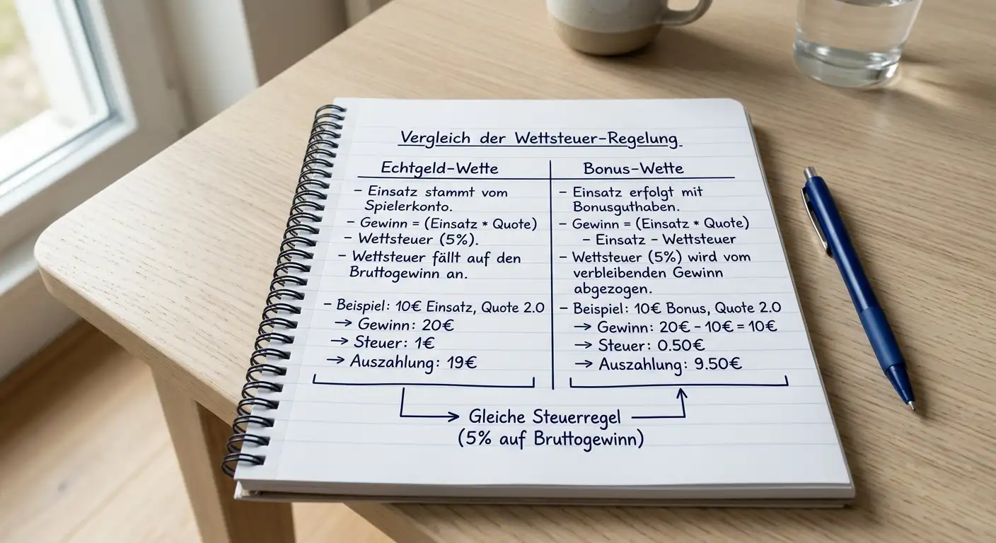 Steuerliche Behandlung von Gewinnen aus Sportwetten-Bonusguthaben – Echtgeld und Bonus im Vergleich