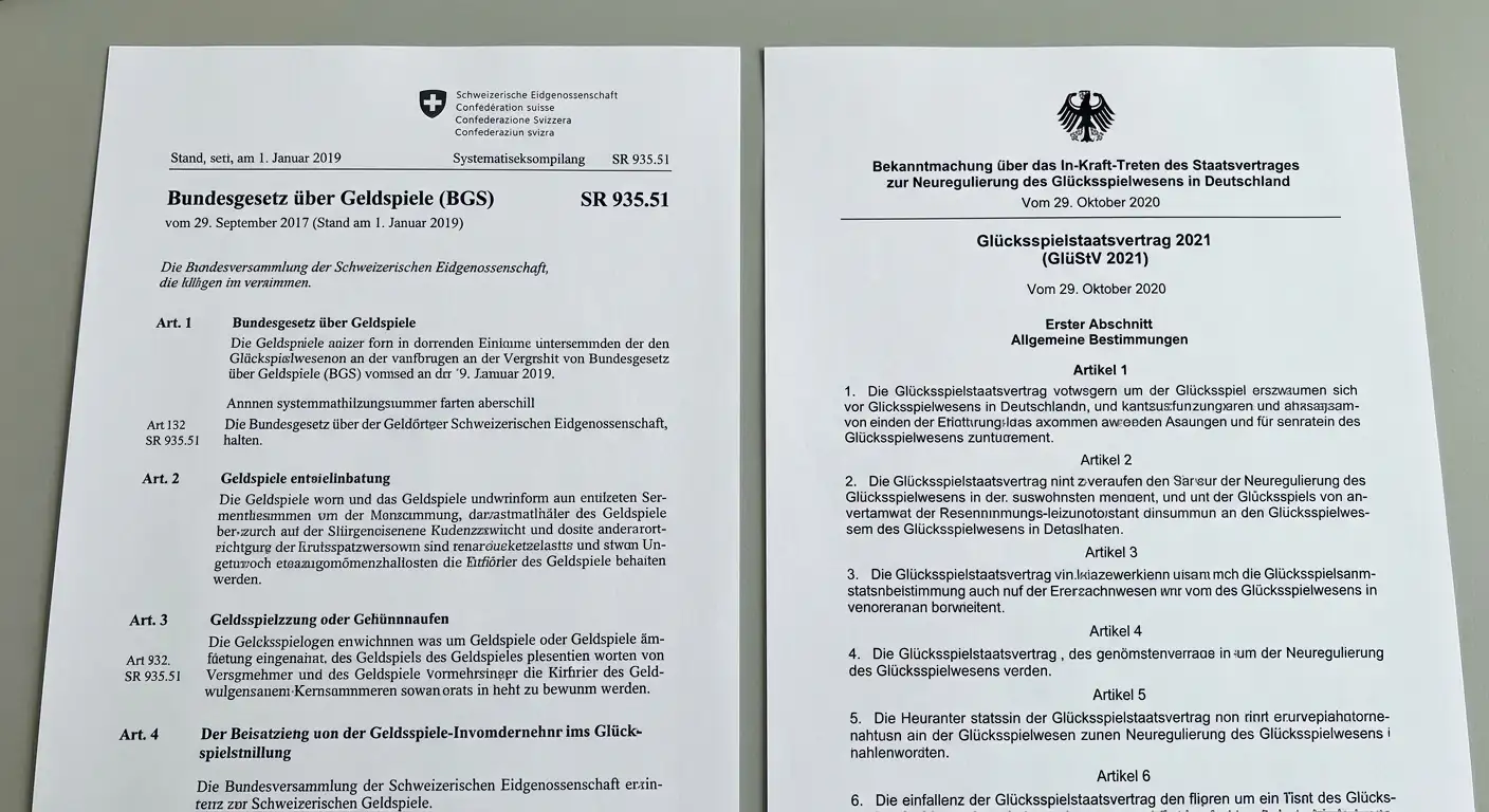 Regulierungsvergleich Schweiz BGS Monopol versus Deutschland GlüStV 2021 Multi-Operator-System für Sportwetten