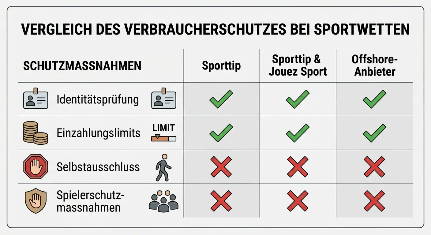 Spielerschutzrechte bei Schweizer Sportwetten – welche Rechte bei Offshore-Anbietern verloren gehen