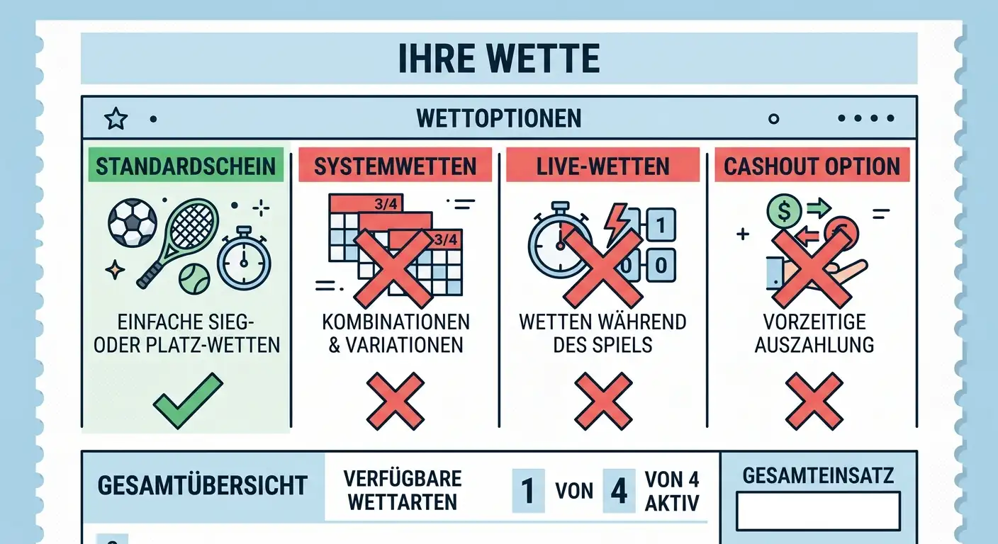 Ausgeschlossene Wettarten beim Sportwetten Bonus – Systemwetten, Cashout und Live-Wetten im Überblick