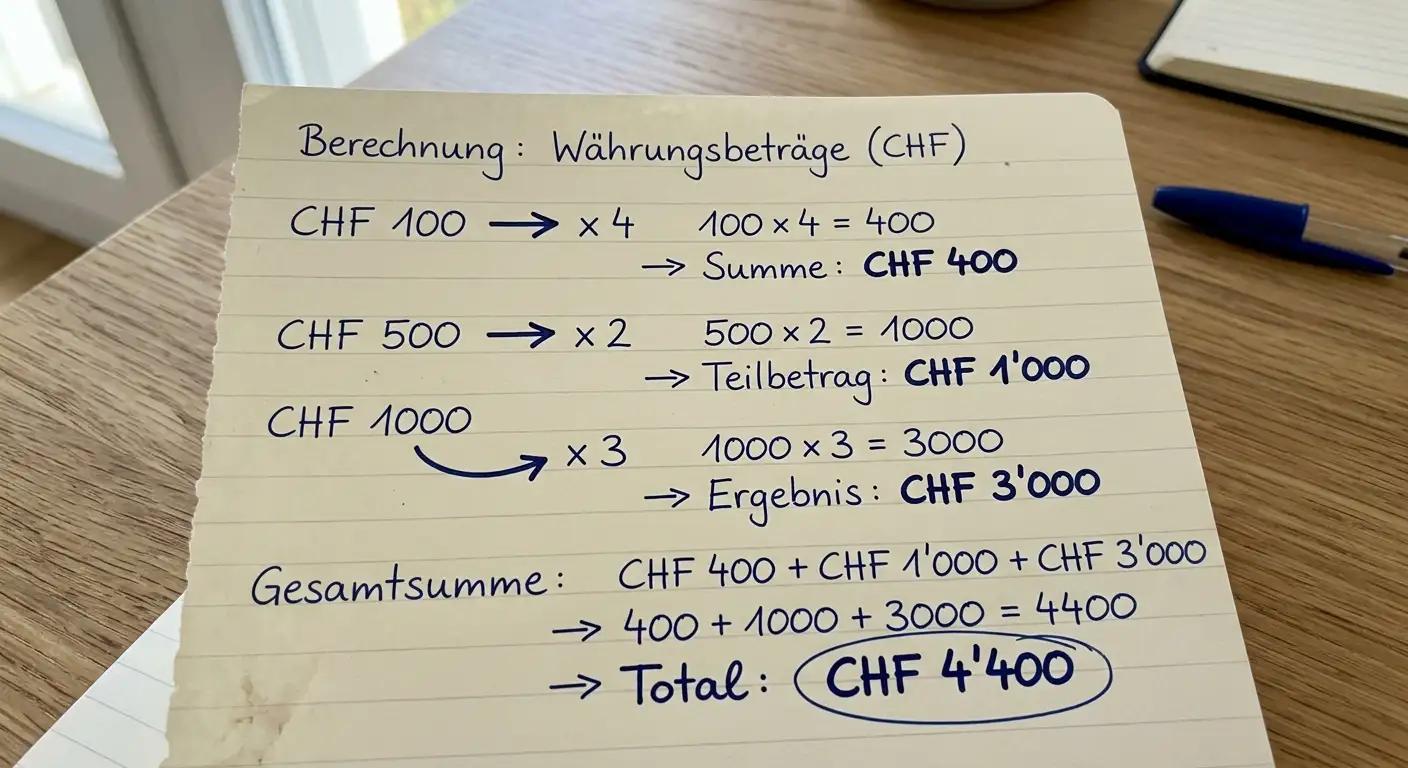 CHF-Rechenbeispiel für den Sportwetten Rollover – Schritt-für-Schritt-Erklärung der Umsatzbedingungen