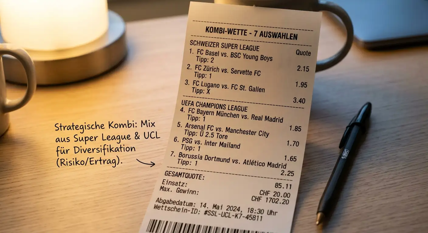 Kombi-Strategie Super League und Champions League Schweiz – Rollover-Planung über mehrere Fussball-Wettbewerbe